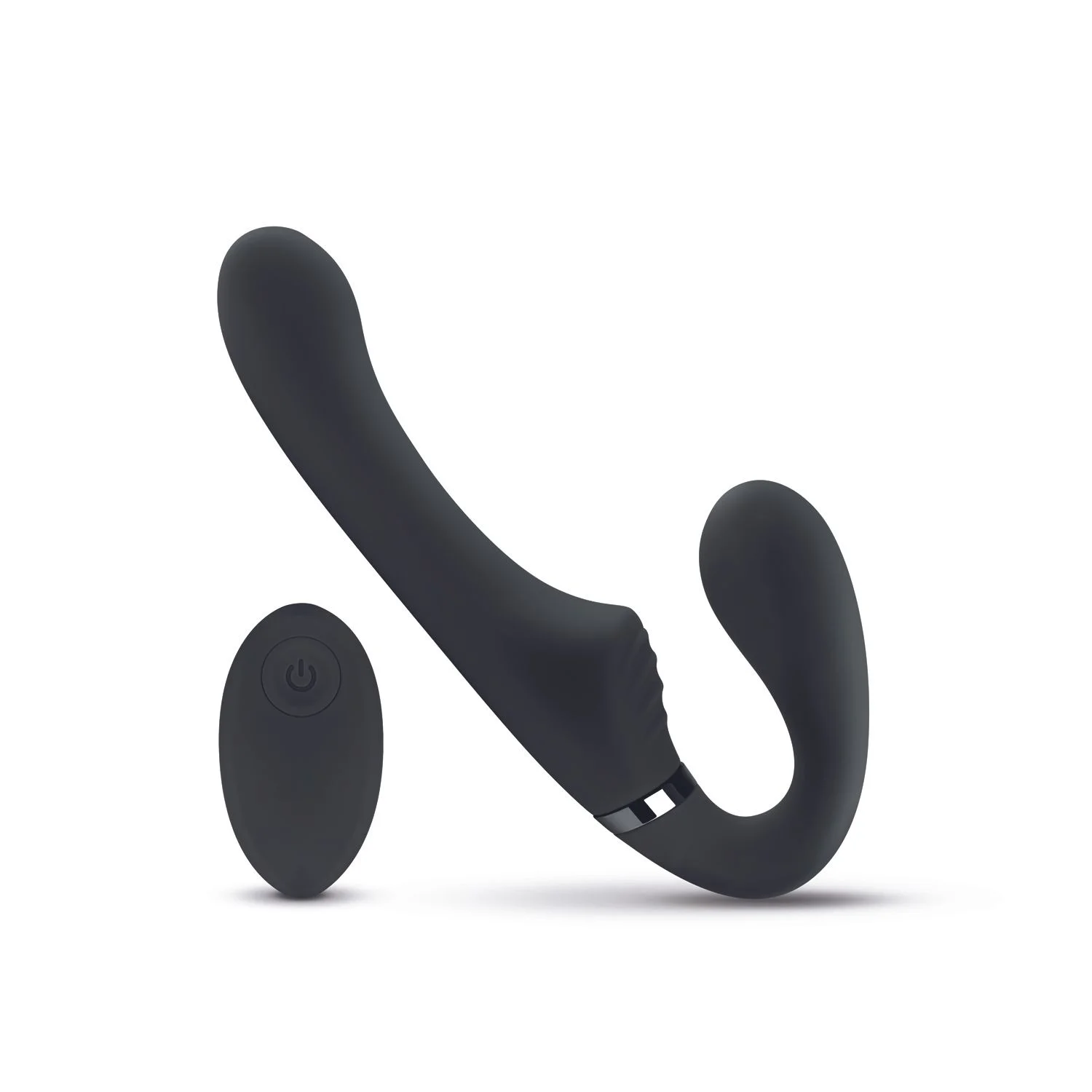 No-Parts - Avery Strapless Strapon Vibrerende Dildo 22 cm - Zwart No-Parts - Avery Strapless Strapon Vibrerende Dildo 22 cm - Zwart