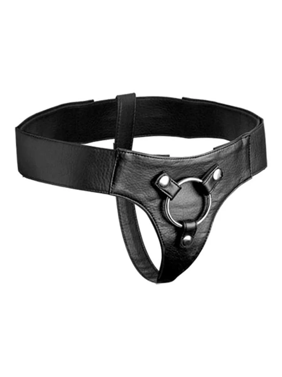 Leren Strap On Harnas - Zwart Leren Strap On Harnas - Zwart