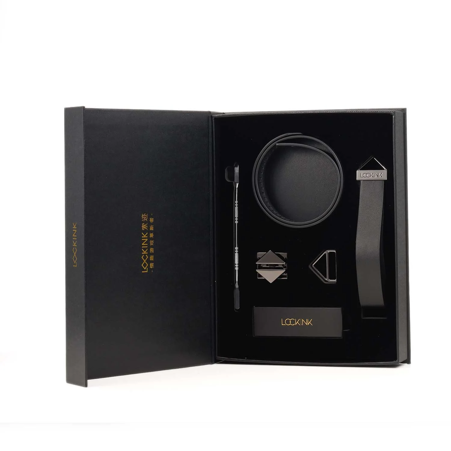 LOCKINK - Halsband met Riem Set - zwart LOCKINK - Halsband met Riem Set - zwart