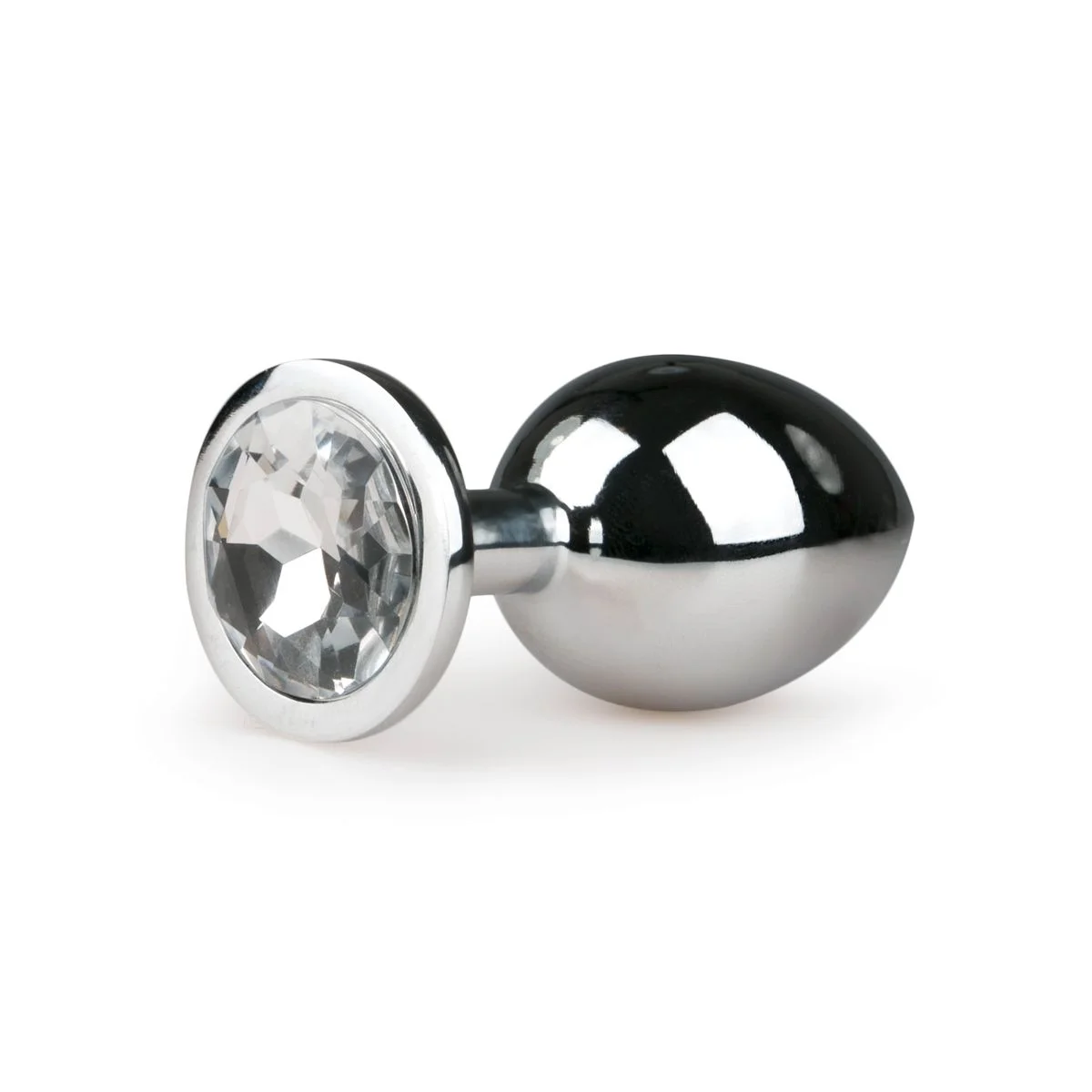 Metalen Buttplug met Zilveren Diamant - M Metalen Buttplug met Zilveren Diamant - M