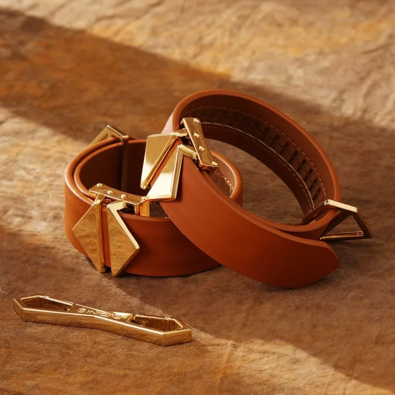 LOCKINK - Enkel- en enkelboeien Set - bruin LOCKINK - Enkel- en enkelboeien Set - bruin