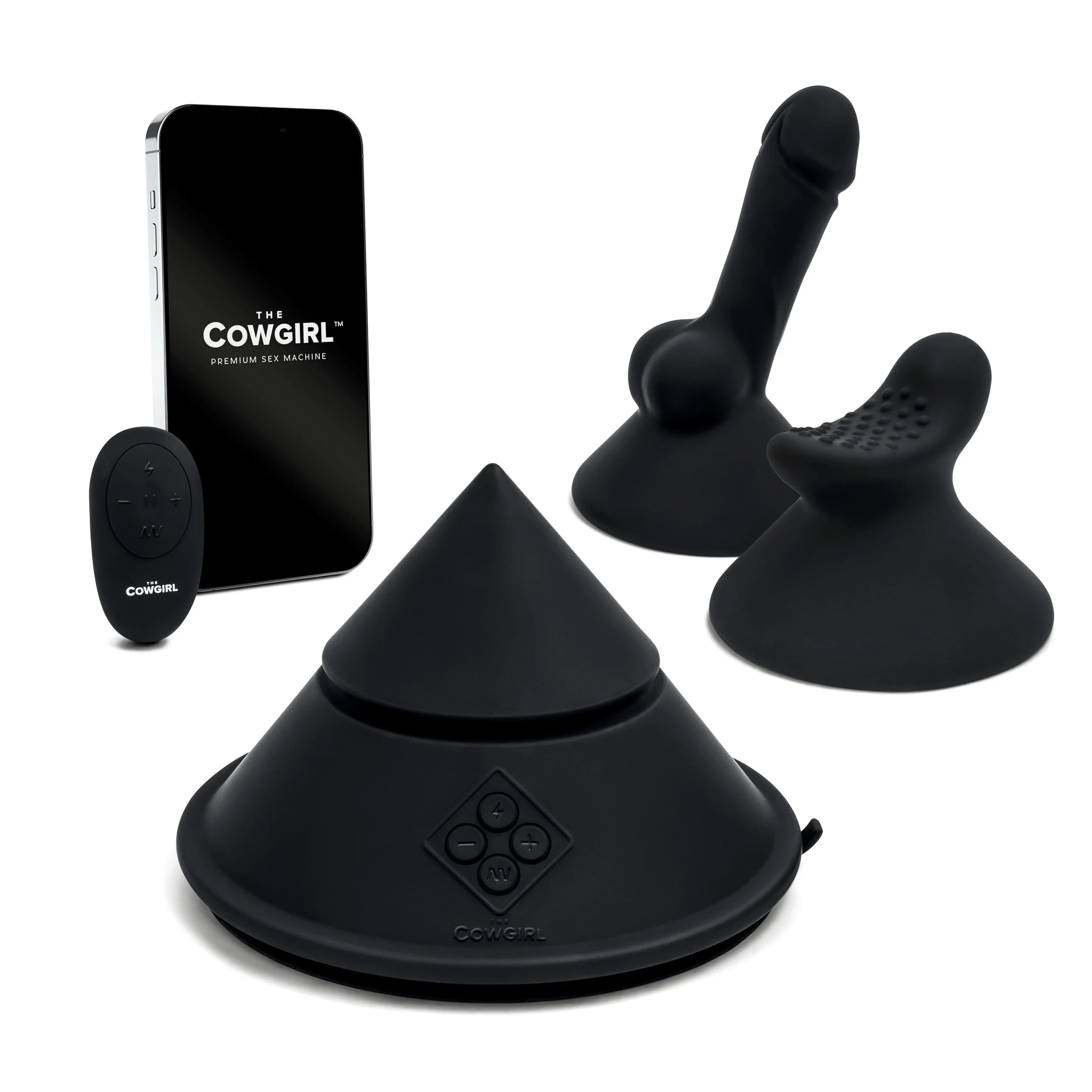 The Cowgirl - Cone Sexmachine Met Opzetstukken The Cowgirl - Cone Sexmachine Met Opzetstukken