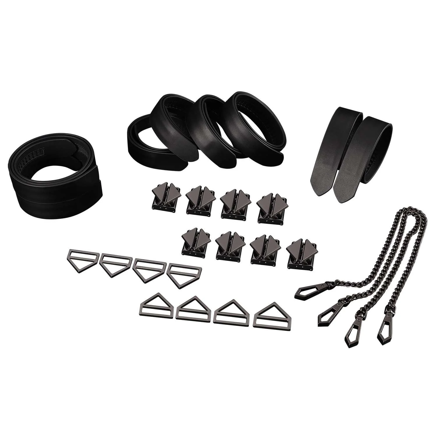 LOCKINK - 8-Bondage-Riemen Restrain Set - zwart LOCKINK - 8-Bondage-Riemen Restrain Set - zwart